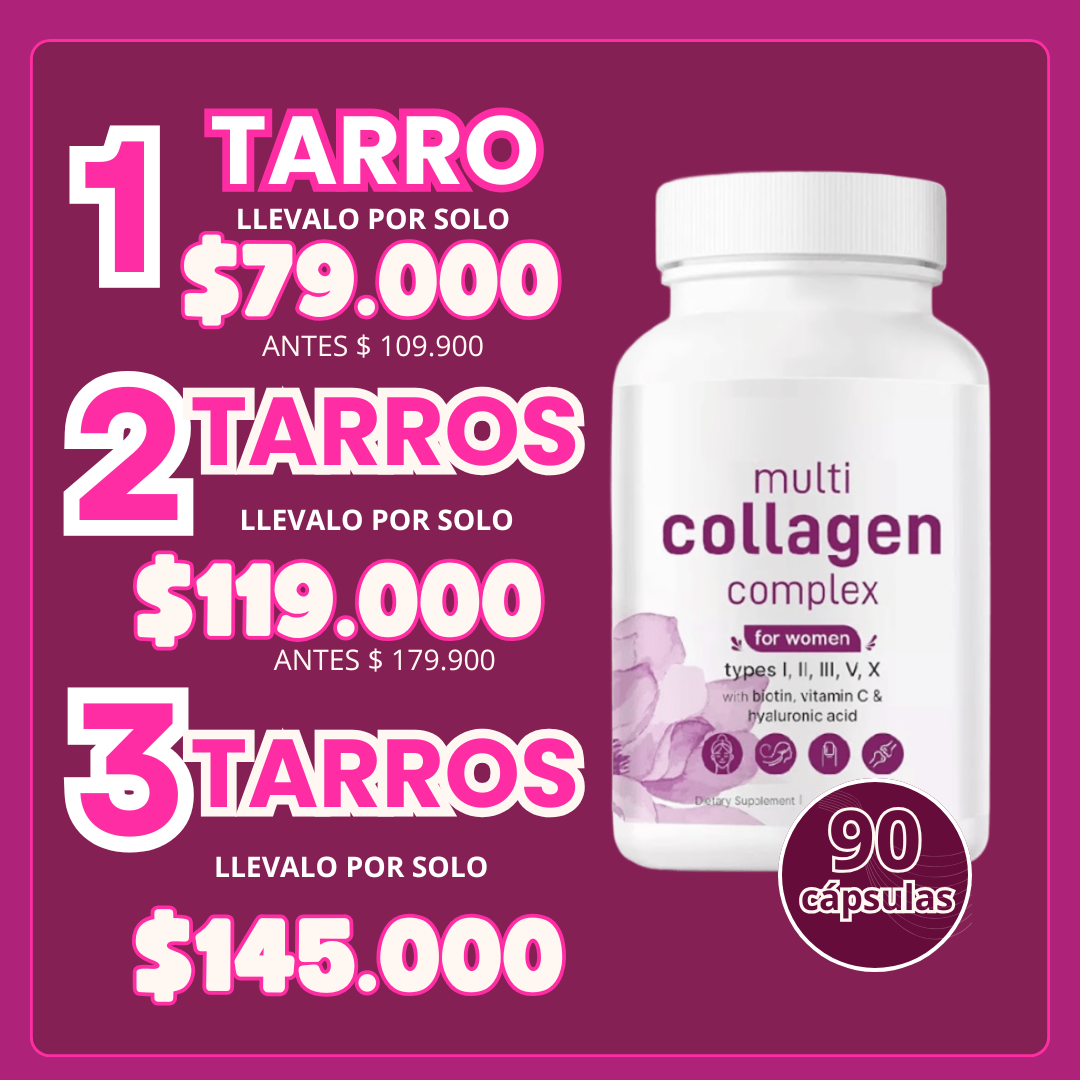 💖 Colágeno I, II,IIV,V,X + vitaminas: la fórmula completa que sí funciona
