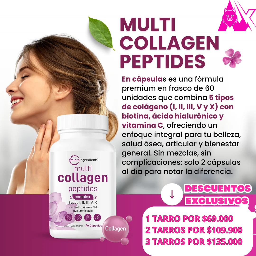 💖 Colágeno I, II,IIV,V,X + vitaminas: la fórmula completa que sí funciona