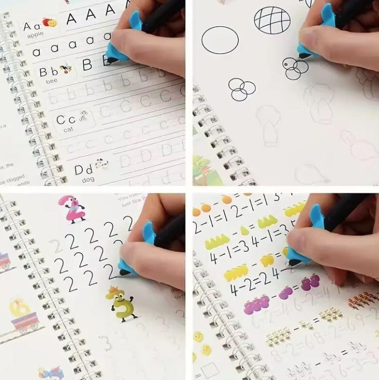 Set De 4 Libros Mágicos De Caligrafía
