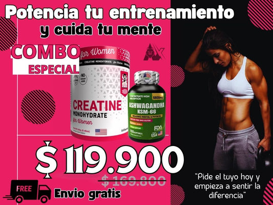 CREATINA + ASHWAGANDA KSM - 66