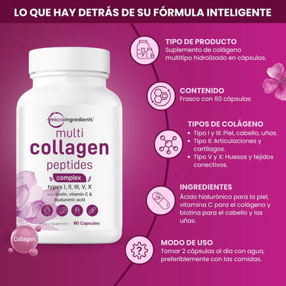 💖 Colágeno I, II,IIV,V,X + vitaminas: la fórmula completa que sí funciona